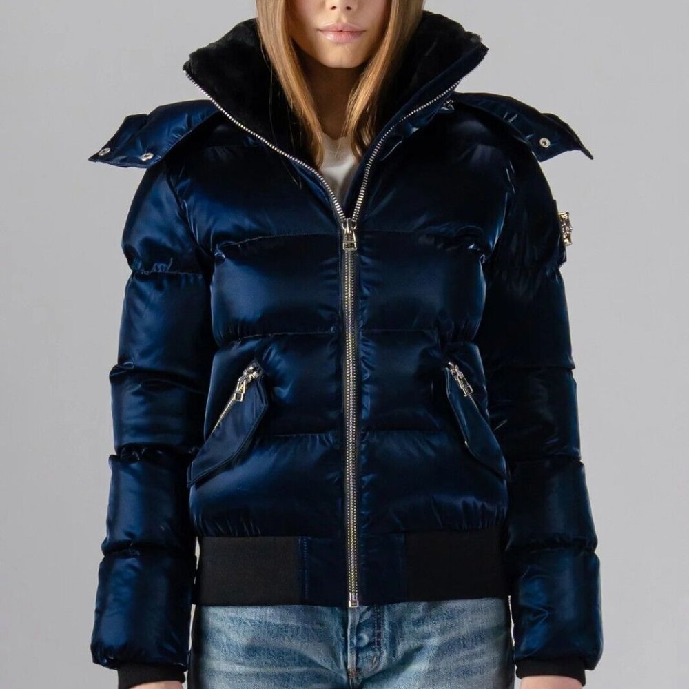 WOODPECKER WOMEN'S WOODY BOMBER JACKET - ALL WET NAVY Size M